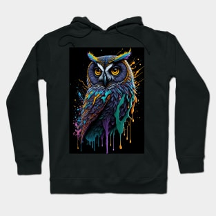 Splash Art of an Owl Hoodie